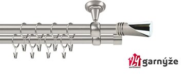 Kovové garnýže dvouřadé stropní 19mm - ROMA LOCA chrom