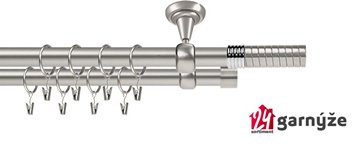 Kovové garnýže dvouřadé stropní 19mm - ROMA OPTIMA chrom