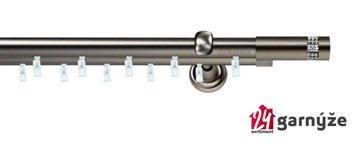 Kovové garnýže dvouřadé 19mm - ASPEN OSTELLO CRYSTAL antracitové