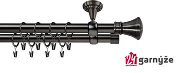Kovové garnýže dvouřadé stropní 19mm - ROMA LIBERTY antracit