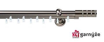 Kovové garnýže dvouřadé 19mm - ASPEN ROSETTI CRYSTAL antracitové