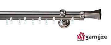 Kovové garnýže dvouřadé 19mm - ASPEN SANTIAGO CRYSTAL antracitové