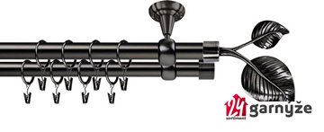 Kovové garnýže dvouřadé stropní 19mm - ROMA SORENTO antracit