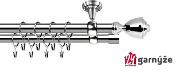 Kovové garnýže dvouřadé stropní 19mm - ROMA AVANTI nerez