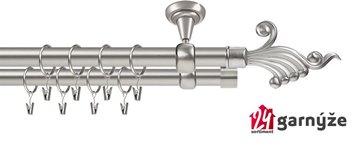 Kovové garnýže dvouřadé stropní 25 a 19mm - ROMA FANTAZIE chrom