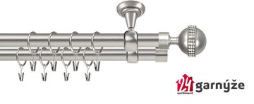 Kovové garnýže dvouřadé stropní 25 a 19mm - ROMA GLOBI CRYSTAL chrom