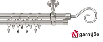 Kovové garnýže dvouřadé stropní 25 a 19mm - ROMA HÁK chrom