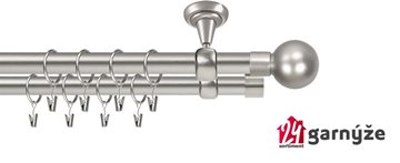 Kovové garnýže dvouřadé stropní 25 a 19mm - ROMA KOULE chrom