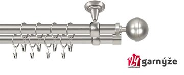 Kovové garnýže dvouřadé stropní 25 a 19mm - ROMA KOULE ELEGANT chrom
