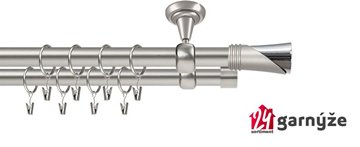 Kovové garnýže dvouřadé stropní 25 a 19mm - ROMA LOCA chrom