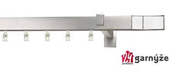 Kovové garnýže jednořadé hranaté - AVENO CROCO WHITE chromované