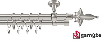 Kovové garnýže dvouřadé stropní 25 a 19mm - ROMA MEČ chrom