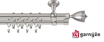 Kovové garnýže dvouřadé stropní 25 a 19mm - ROMA PIANO CRYSTAL chrom