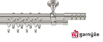 Kovové garnýže dvouřadé stropní 25 a 19mm - ROMA ROSETTI CRYSTAL chrom