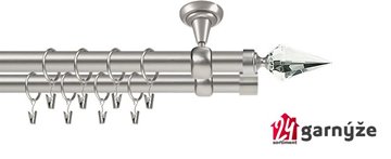 Kovové garnýže dvouřadé stropní 25 a 19mm - ROMA VENETO CRYSTAL chrom