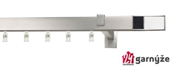 Kovové garnýže jednořadé hranaté - AVENO CROCO WHITE, BLACK chromované