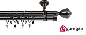 Kovové garnýže dvouřadé stropní 25 a 19mm - ROMA AVANTI antracit