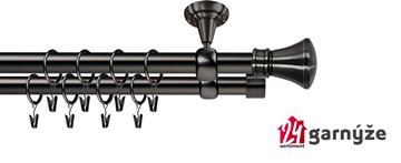 Kovové garnýže dvouřadé stropní 25 a 19mm - ROMA LIBERTY antracit