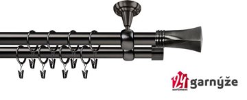 Kovové garnýže dvouřadé stropní 25 a 19mm - ROMA PORTO antracit