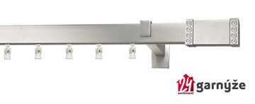 Kovové garnýže jednořadé hranaté - AVENO PALEO chromované