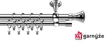 Kovové garnýže dvouřadé stropní 25 a 19mm - ROMA LIBERTY nerez