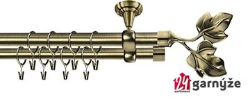 Kovové garnýže dvouřadé stropní 16 a 16mm - ROMA ELIZA mosaz