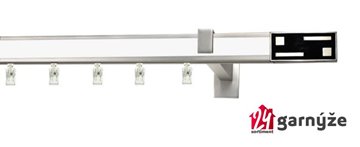 Kovové garnýže jednořadé hranaté - AVENO ASTER bílé