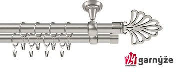 Kovové garnýže dvouřadé stropní 16 a 16mm - ROMA WALTZ chrom