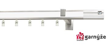 Kovové garnýže jednořadé hranaté - AVENO SICO CRYSTAL bílé