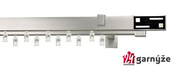 Kovové garnýže dvouřadé hranaté - AVENO ASTER chromové