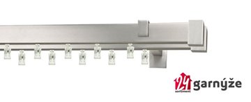 Kovové garnýže dvouřadé hranaté - AVENO LORETO chromové