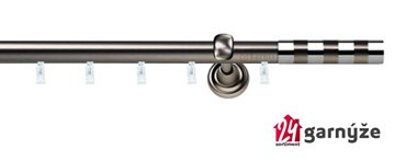 Kovové garnýže jednořadé 19mm - ASPEN ETIUDA antracitové