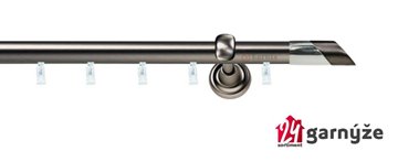 Kovové garnýže jednořadé 19mm - ASPEN FALKO antracitové