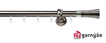 Kovové garnýže jednořadé 19mm - ASPEN FIONA antracitové