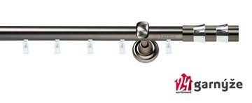 Kovové garnýže jednořadé 19mm - ASPEN FRESNO antracitové