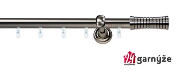 Kovové garnýže jednořadé 19mm - ASPEN GAO antracitové