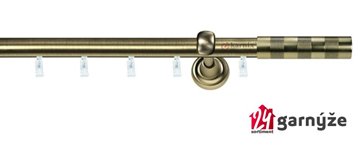 Kovové garnýže jednořadé 19mm - ASPEN ETIUDA mosazné