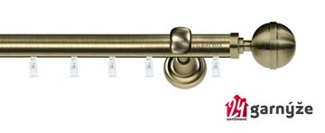 Kovové garnýže jednořadé 25mm - ASPEN KOULE ELEGANT 25mm mosazné