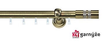 Kovové garnýže jednořadé 25mm - ASPEN LANSO CRYSTAL 25mm mosazné