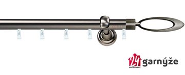 Kovové garnýže jednořadé 19mm - ASPEN MIRELLA antracitové