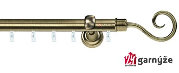 Kovové garnýže jednořadé 25mm - ASPEN SPIRÁLA 25mm mosazné