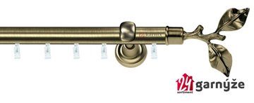 Kovové garnýže jednořadé 25mm - ASPEN VĚTVIČKA 25mm mosazné