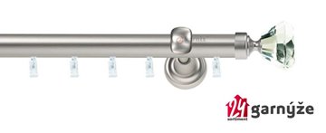 Kovové garnýže jednořadé 25mm - ASPEN CLAREX CRYSTAL 25mm  chromované