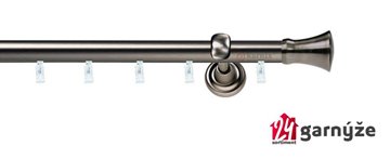 Kovové garnýže jednořadé 19mm - ASPEN MONACO antracitové