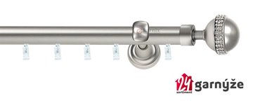 Kovové garnýže jednořadé 25mm - ASPEN GLOBI CRYSTAL 25mm  chromované