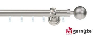 Kovové garnýže jednořadé 25mm - ASPEN KOULE ELEGANT 25mm  chromované