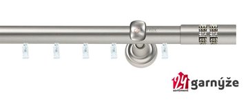 Kovové garnýže jednořadé 25mm - ASPEN LANSO CRYSTAL 25mm  chromované