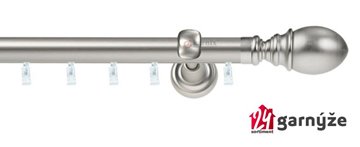 Kovové garnýže jednořadé 25mm - ASPEN OVÁL 25mm  chromované