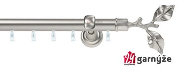 Kovové garnýže jednořadé 25mm - ASPEN VĚTVIČKA 25mm  chromované