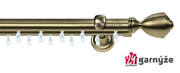 Kovové garnýže dvouřadé 25 a 19mm - ASPEN AVANTI mosazné